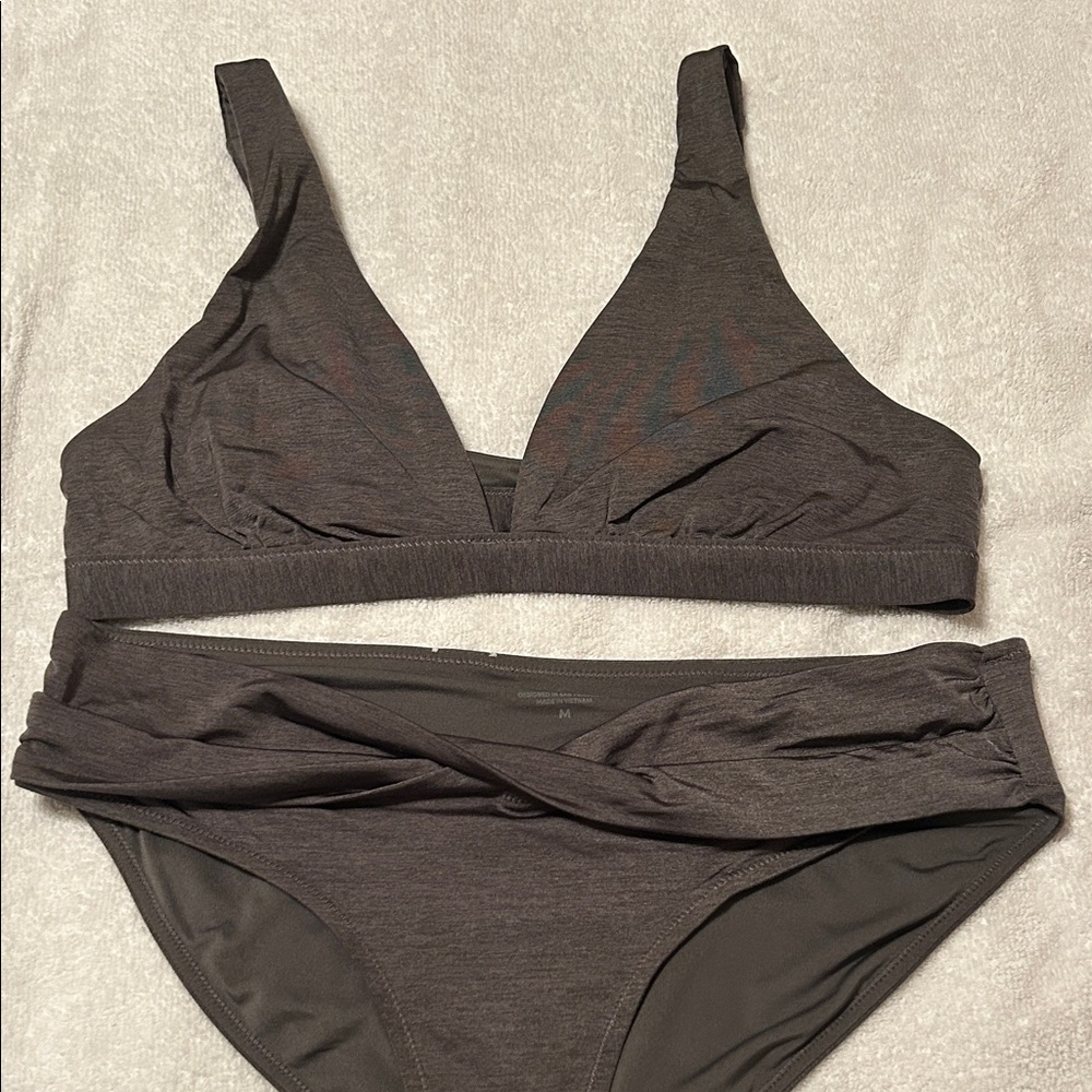 Athleta metallic army green Bikini Set
